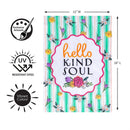 Hello Kind Soul Applique Flag Garden
