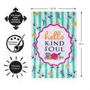 Hello Kind Soul Applique Flag House