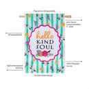 Hello Kind Soul Applique Flag House