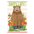 Happy Capy Applique Garden Flag