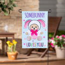 Somebunny Loves You Applique Flag Garden