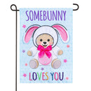 Somebunny Loves You Applique Flag Garden