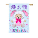 Somebunny Loves You Applique Flag House