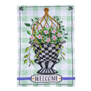 Spring Topiary Applique Garden Flag