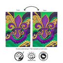 Patterned Fleur De Lis Applique Flag Garden