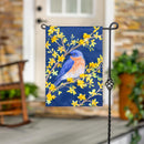 Forsythia & Bluebird Applique Flag Garden