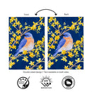 Forsythia & Bluebird Applique Flag House
