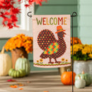 Welcome Turkey Polka Dot Applique Flag Garden