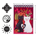 Loving Cats Applique Flag House