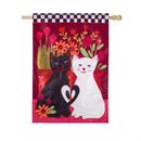 Loving Cats Applique Flag House