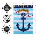 Anchored Here Applique Flag House