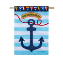Anchored Here Applique Flag House