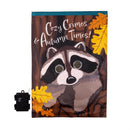 Winky Blinky Trash Day Racoon Applique Lighted Garden Flag Garden