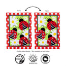 Ladybug Trio Applique Flag Garden