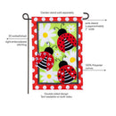 Ladybug Trio Applique Flag Garden