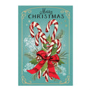 Vintage Candy Canes Applique Flag House