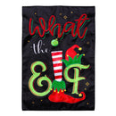 What The Elf Applique Flag Garden