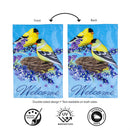 Goldfinch Family Applique Flag House