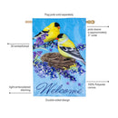 Goldfinch Family Applique Flag House