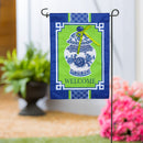 Chinoiserie Welcome Applique Garden Flag