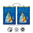 Let The Sea Set You Free Applique Flag Garden