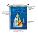 Let The Sea Set You Free Applique Flag Garden