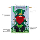 Leprechaun Swing Applique Flag House