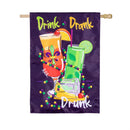 Drink, Drank, and Drunk Applique Flag House