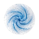 Seaside Retreat Birdbath, Glass Ocean Swirl, 18"