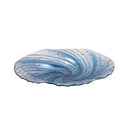 Seaside Retreat Birdbath, Glass Ocean Swirl, 18"