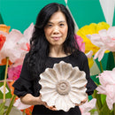 VivaStyle Bird Bath, Resin. Sunflower Shape, 11.5"