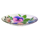 Cottage Garden Birdbath, Glass Pansy & Butterfly, 18"