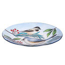 Snowbird Birdbath, Glass Snowbirds, 18"