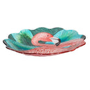 Palm Beach Birdbath, Flamingo Scalloped Edge Glass Birdbath, 18"