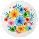 Palm Beach Birdbath, Hibiscus Flower Glass Birdbath, 18"