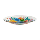 Palm Beach Birdbath, Hibiscus Flower Glass Birdbath, 18"