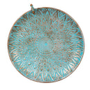 Cottage Garden Birdbath, Metal Aqua Mandala with Stand, 18.5"