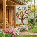 Welcome to the Flock Burlap Flag House