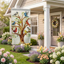 Welcome to the Flock Burlap Flag House