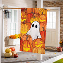 Pumpkin Patch Ghost Burlap Flag House
