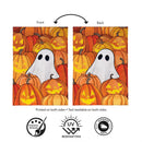 Pumpkin Patch Ghost Burlap Flag House
