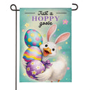 Just a Hoppy Goose Burlap Garden Flag Garden
