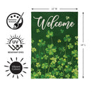 Clover Field Burlap Garden Flag Garden
