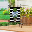 Topiary With Bow Burlap Garden Flag