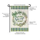 Home Sweet Home Greenery Wreath Burlap Flag Garden