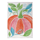 Fun Bright Pumpkin Burlap Flag Garden