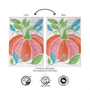 Fun Bright Pumpkin Burlap Flag Garden