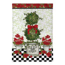 Bloom & Blossom Geranium Burlap Flag House