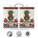 Bloom & Blossom Geranium Burlap Flag House