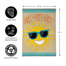 HOT HOT HOT Sunshine Burlap Garden Flag